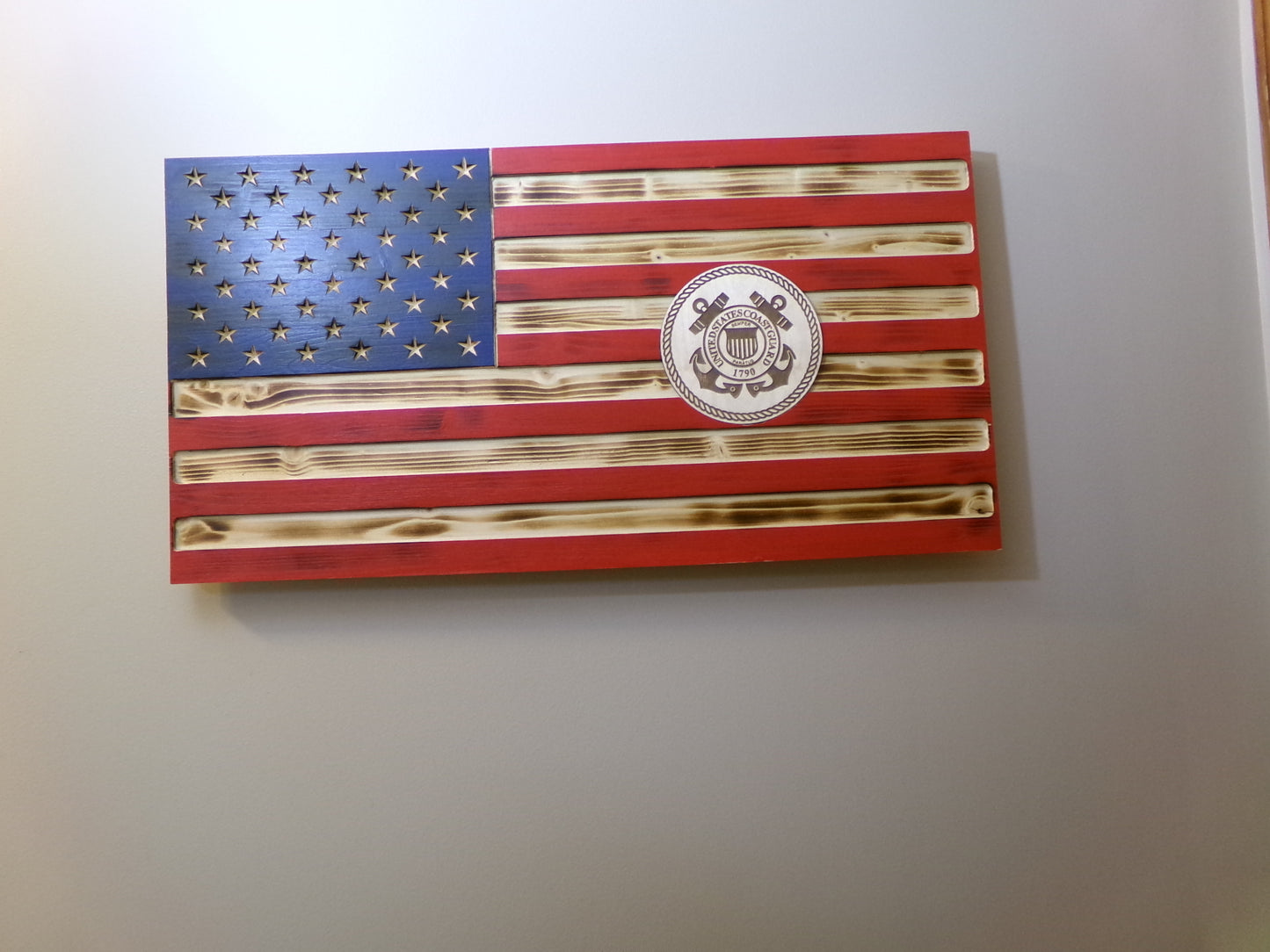 American Flag 16" X 30" with Coast Guard Seal